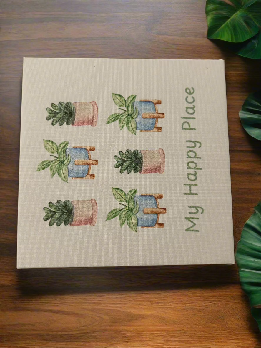 Plant Lover's- My Happy Place canvas art